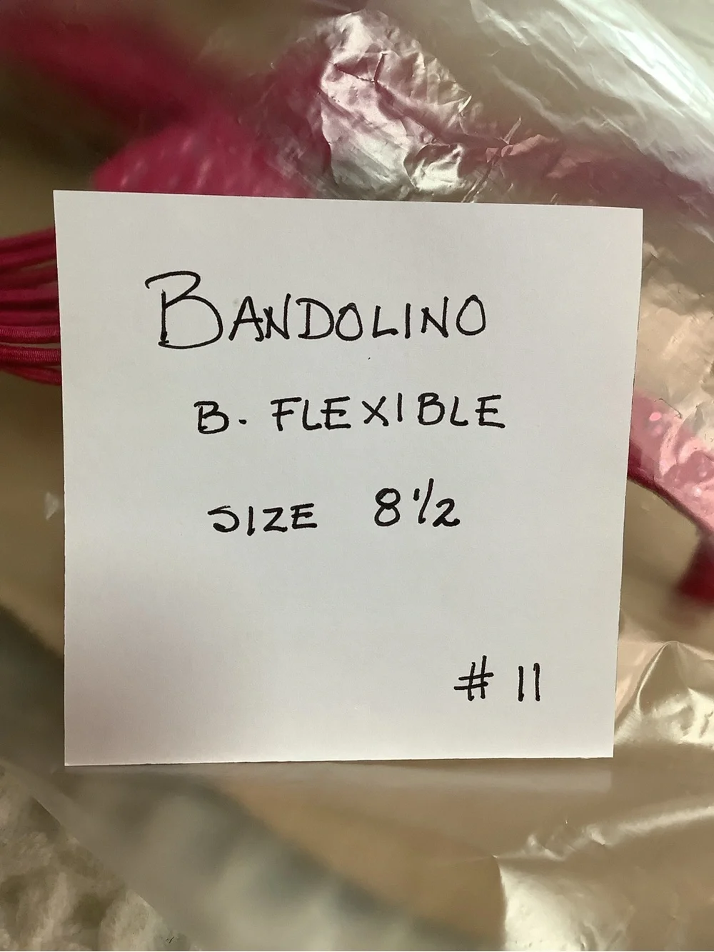 Bandolino Fuchsia Sandals Rhinestone Thong Slingback Flat Size 8.5